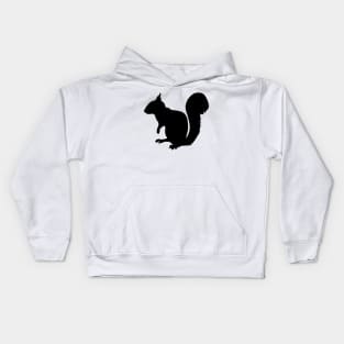 Squirrel silhouette vector image Kids Hoodie